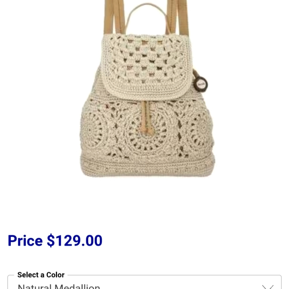 Gently Used The SAK Sayulita Natural Medallion Backpack